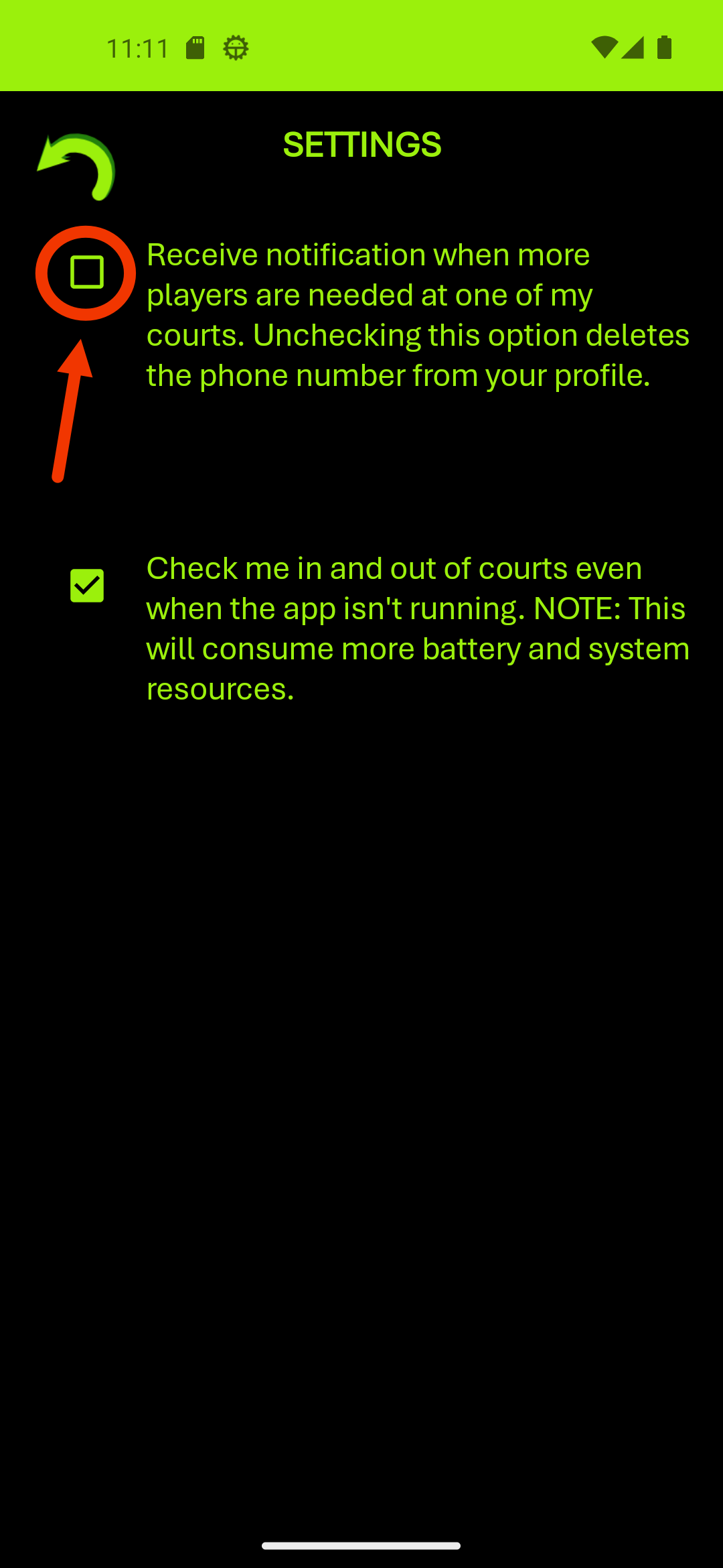 Opt Out of Notifications