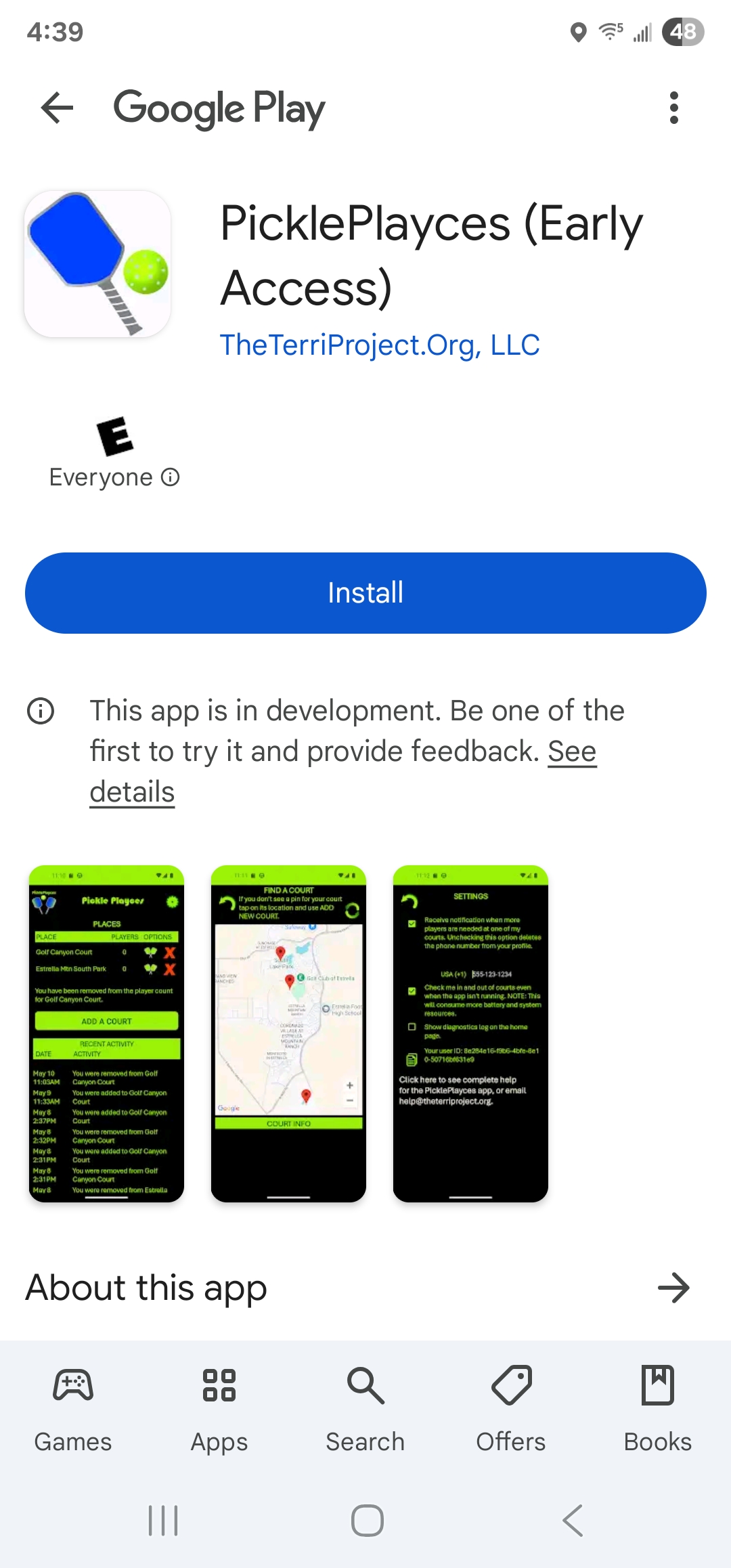 Install app